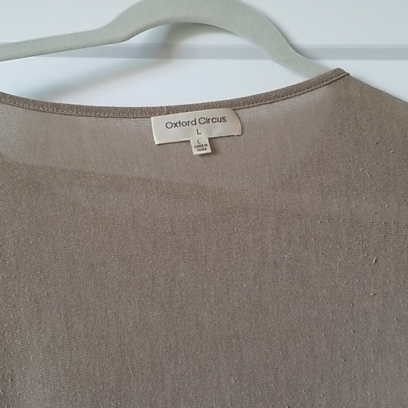 Oxford Circus Khaki Tricot Top Size 12 - Picture 15 of 16